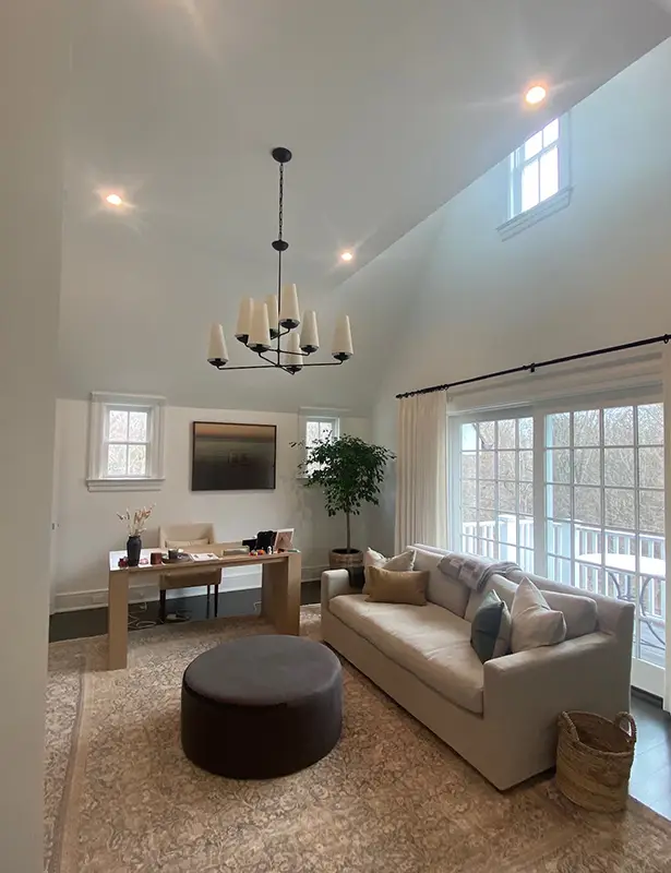 An after photo of a Greenwich home office after it was redesigned by Liz Zaret and A Little Sprucing